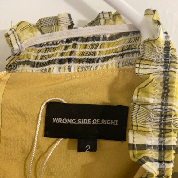Yellow and black plaid retro midi dress - Picture 5 of 5